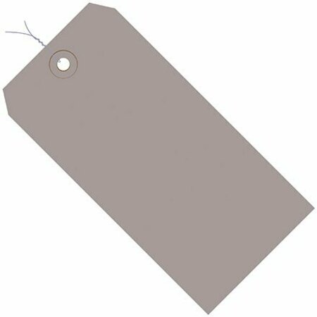 BSC PREFERRED 6 1/4 x 3 1/8'' Gray 13 Pt. Shipping Tags - Pre-Wired, 1000PK S-2416GRPW